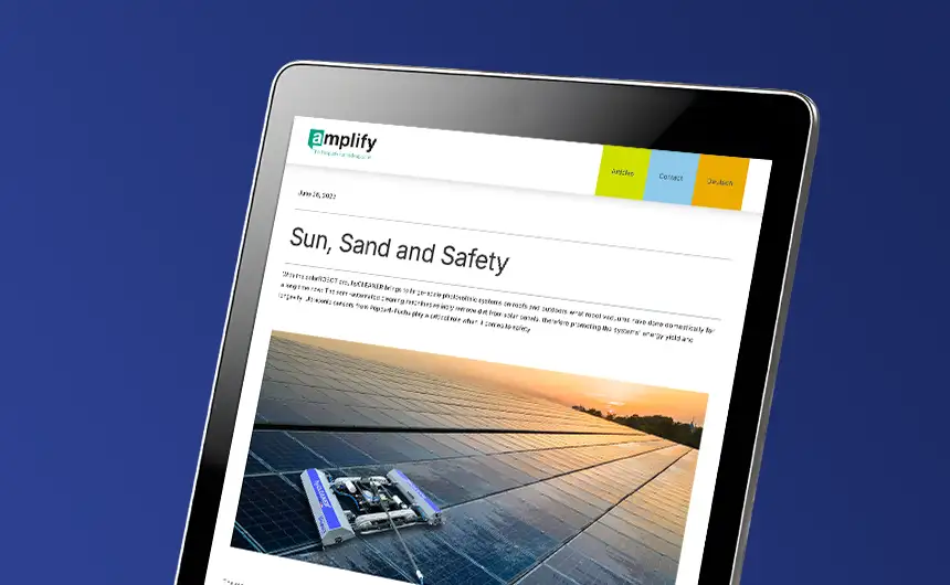 Mockup iPad mit Fachartikel aus "Pepperl+Fuchs"