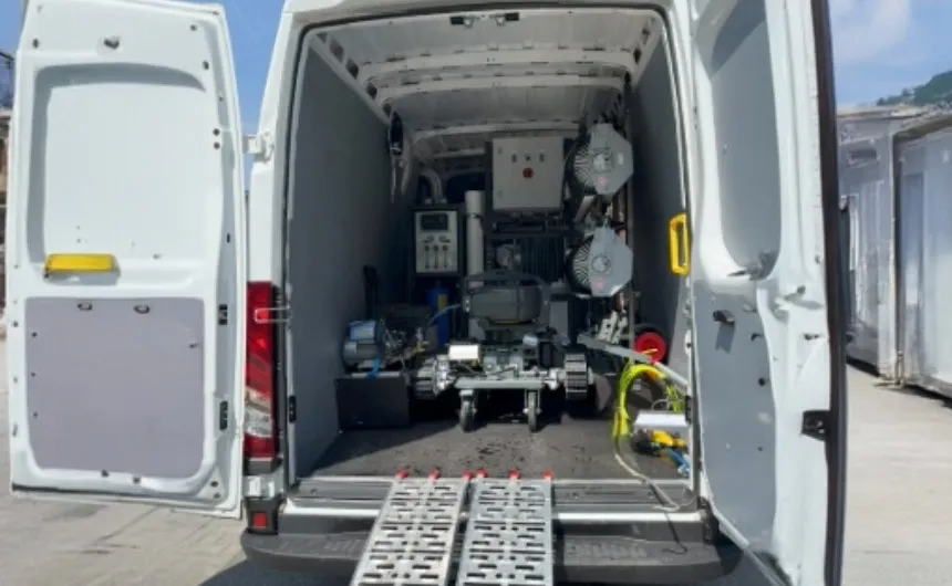 Innenansicht hyCleaner-System im Van-Einbau